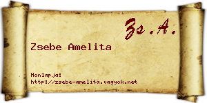 Zsebe Amelita névjegykártya